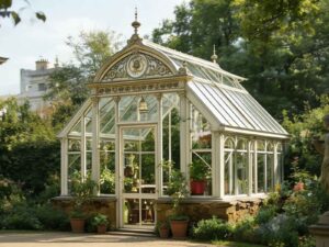 Large Glass Greenhouse For Garden Ysgh 106